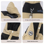 dog Clothes Fall Winter Warm Outdoor Windbreaker Schnauzer Teddy Hooded Leash-friendly pet Clothes Wholesale