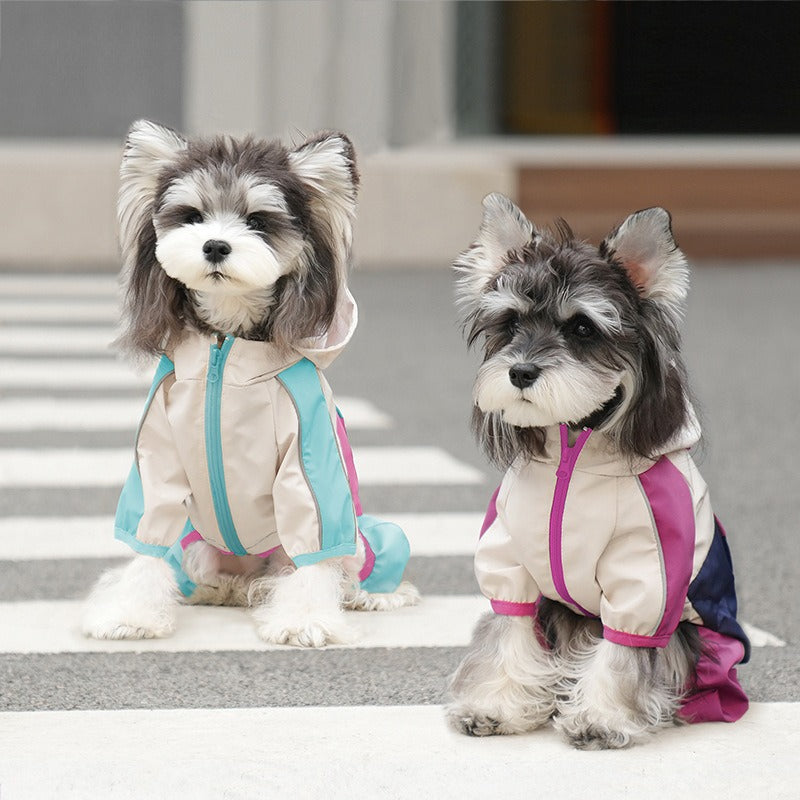 Four Season Waterproof Outdoor Charging Jacket Teddy Schnauzer dog Raincoat