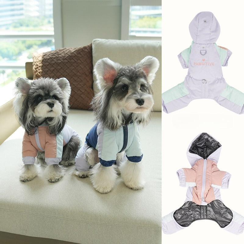 pet One Piece Cotton Jacket Fashion Thickened Warm Windproof Small to Medium Dogs Winter