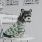 pet Four Season Striped Lapel Base Layer Poloschnauzer Corgi Fashion dog Clothes Wholesale