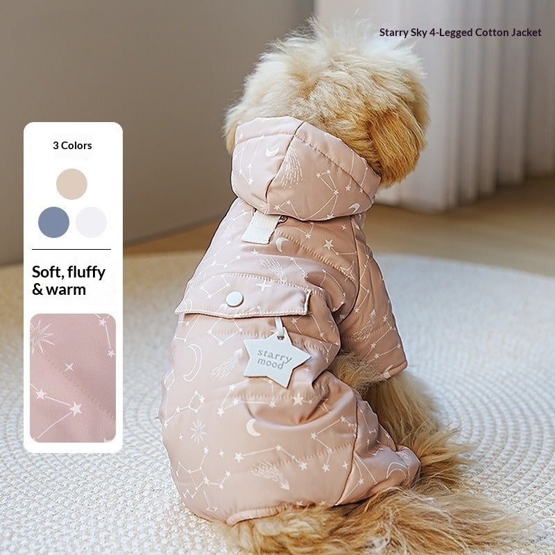 Fall Winter Thickened Warm Windproof Teddy Bichon Small Dogs Leash-friendly Walking
