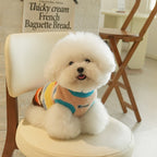 pet Fall Winter Warm Sweater Striped Sleeveless Knitted dog