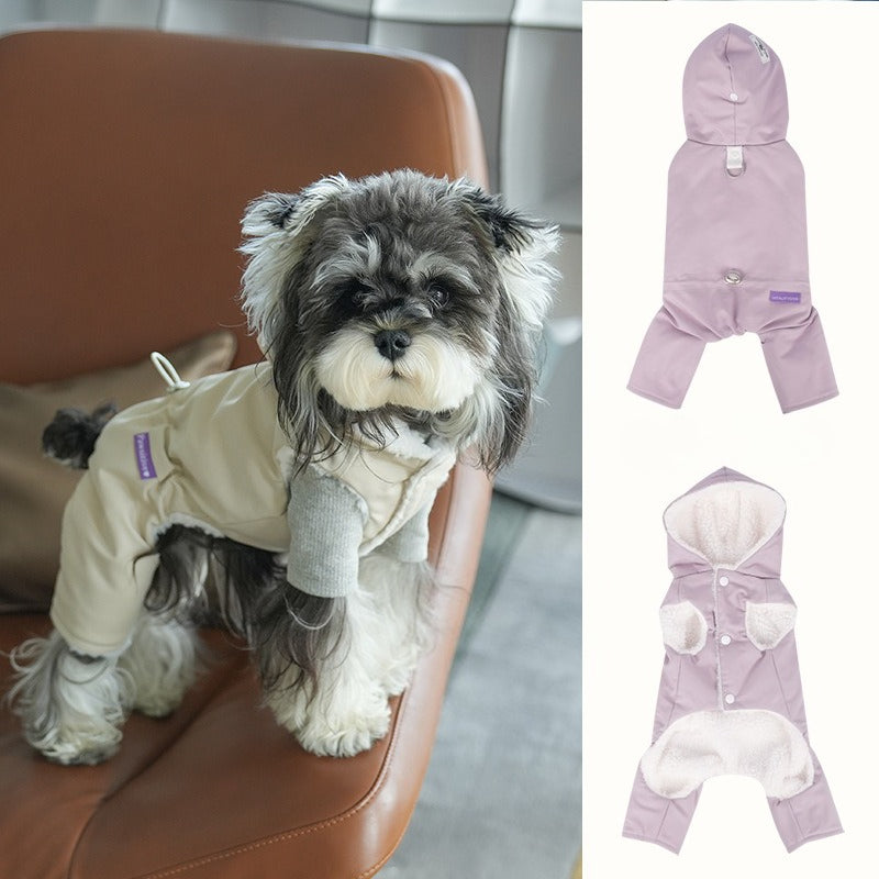 dog Clothes Fall Winter pet Cotton Jacket Simple Four Leg Vest Warm