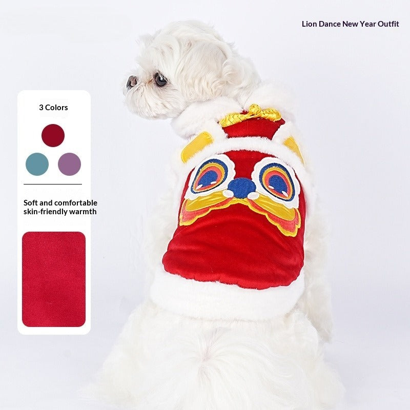pet Fall Winter dog Warm Festival Cotton Jacket Lapel Two Leg Wholesale