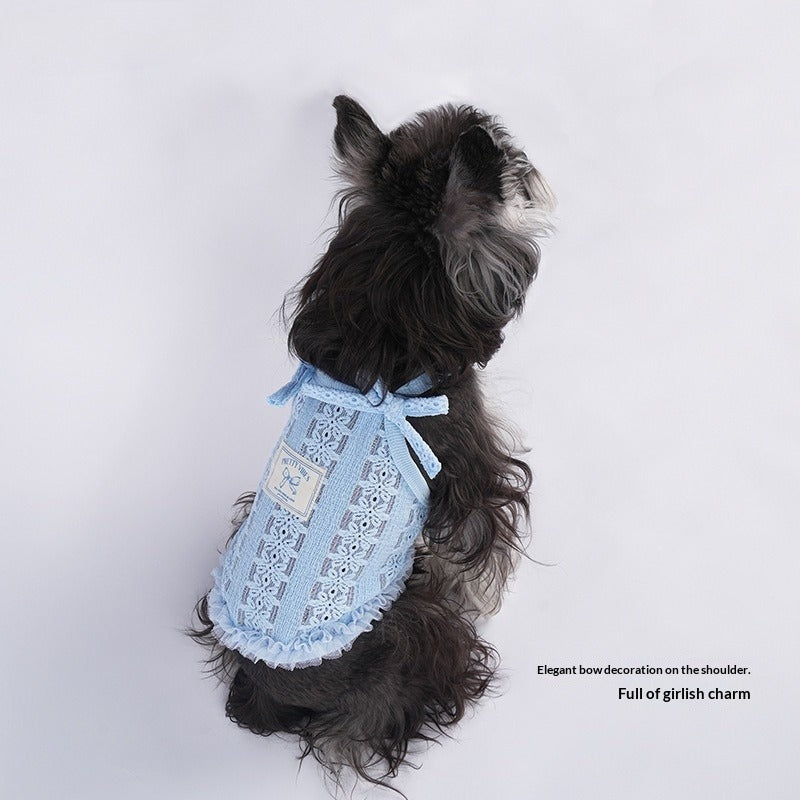 pet dog Clothes Summer Spring Summer Mesh Vest Schnauzer Bichon Cute