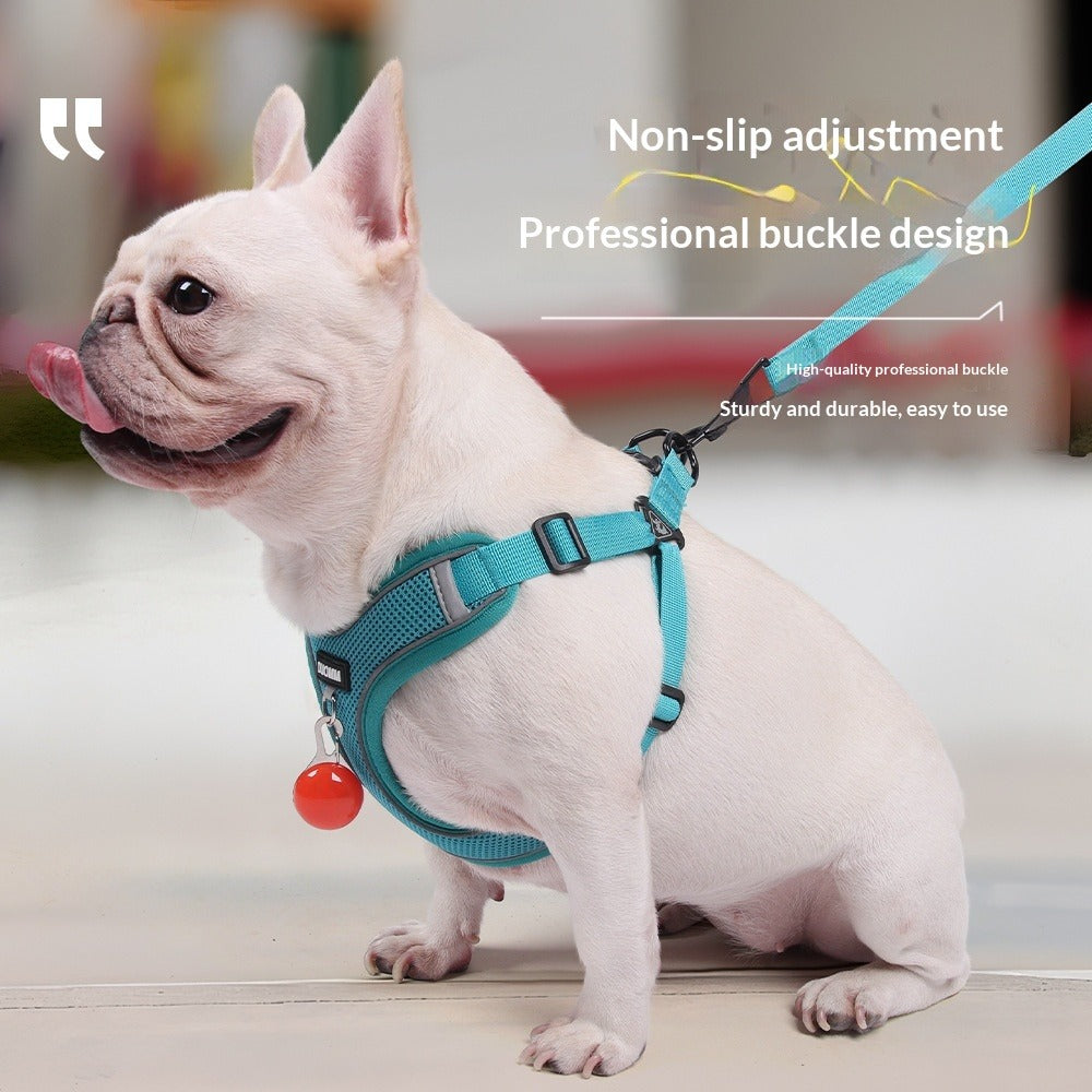 pet Leash Outdoor Corgi Harness French Bulldog dog Harness Vest Breathable Walking
