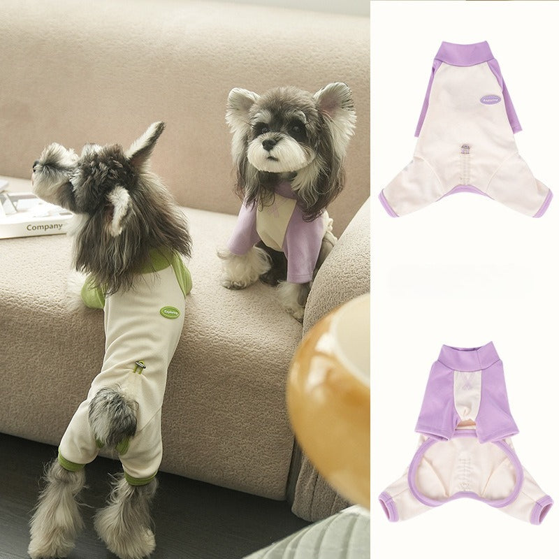 Fall Winter Inscolor Block Undershirt Warm Inner Wear Teddy Schnauzer