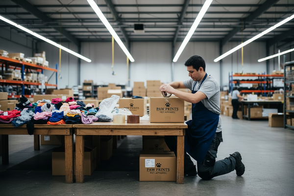 Factory Packing Scene - Chinese Worker