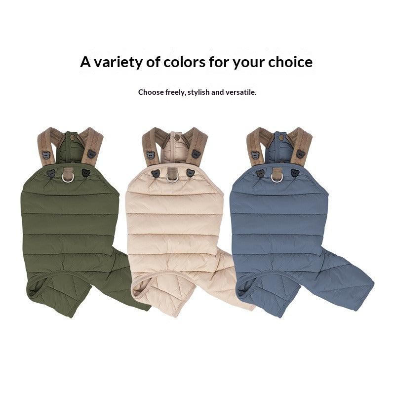 pet Clothing Fall Winter dog Maltese Teddy dog Leash-friendly One Piece Cotton Jacket Wholesale