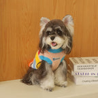 pet Fall Winter Warm Sweater Striped Sleeveless Knitted dog
