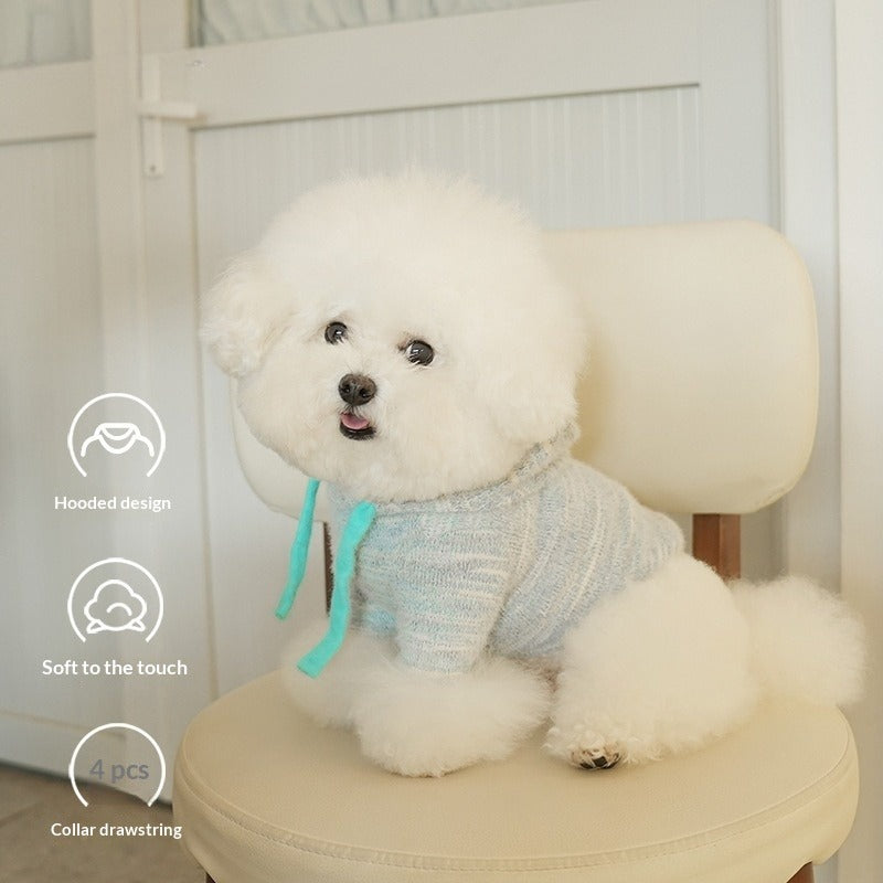 pet Clothes Fun Fall Winter dog Hoodie Hooded Two Leg Fleece Teddy Schnauzer Small to Medium Dogs