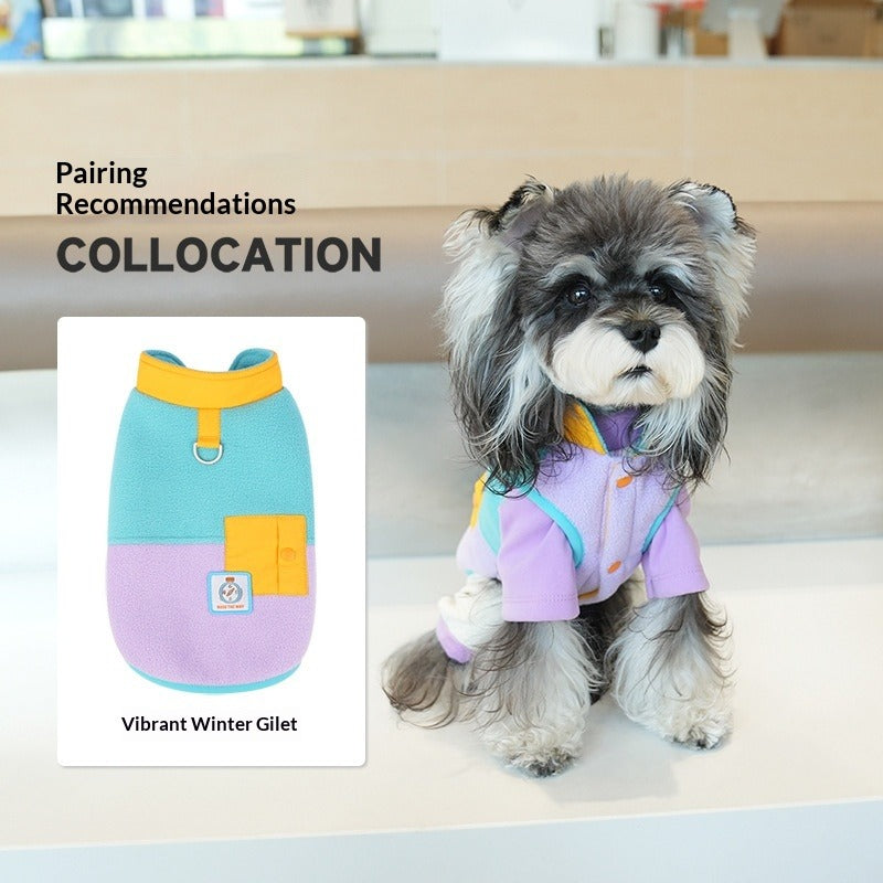 Fall Winter Inscolor Block Undershirt Warm Inner Wear Teddy Schnauzer