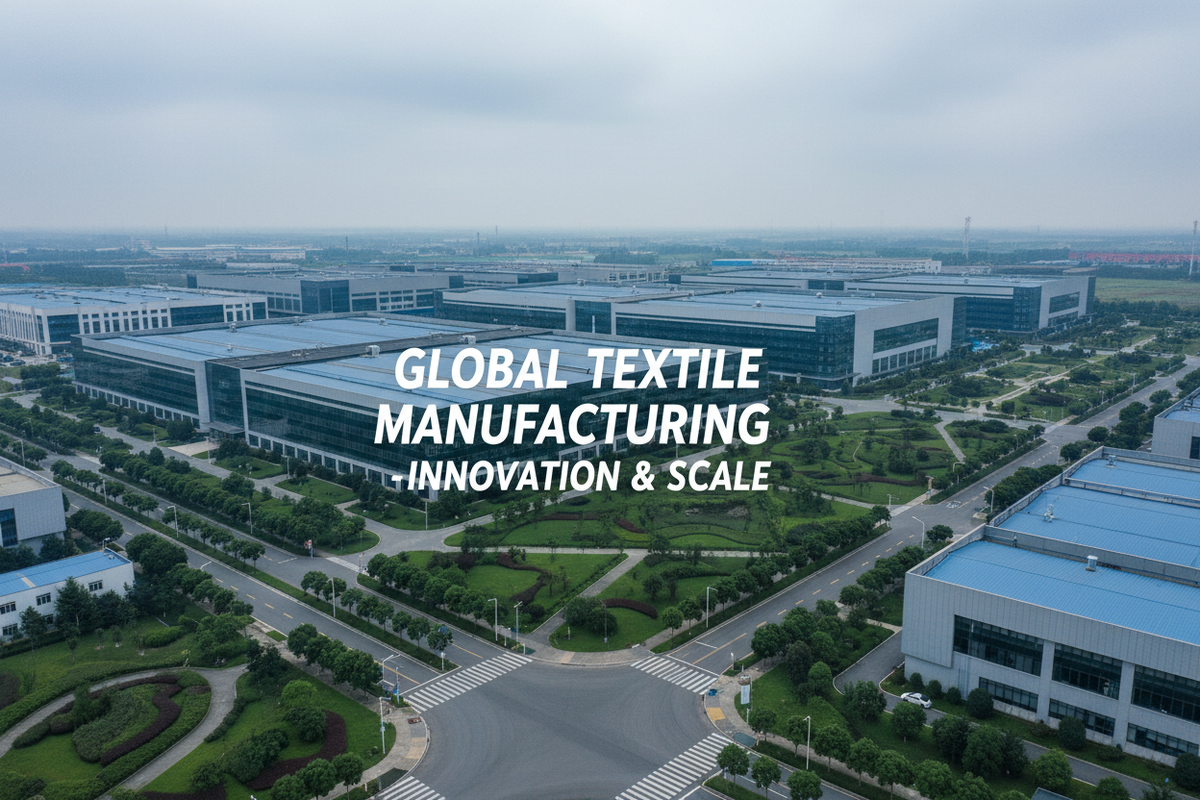 Modern Garment Industrial Park Aerial View