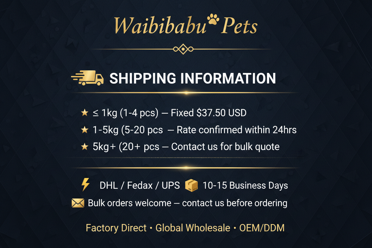 Waibibabu Pets Shipping Banner